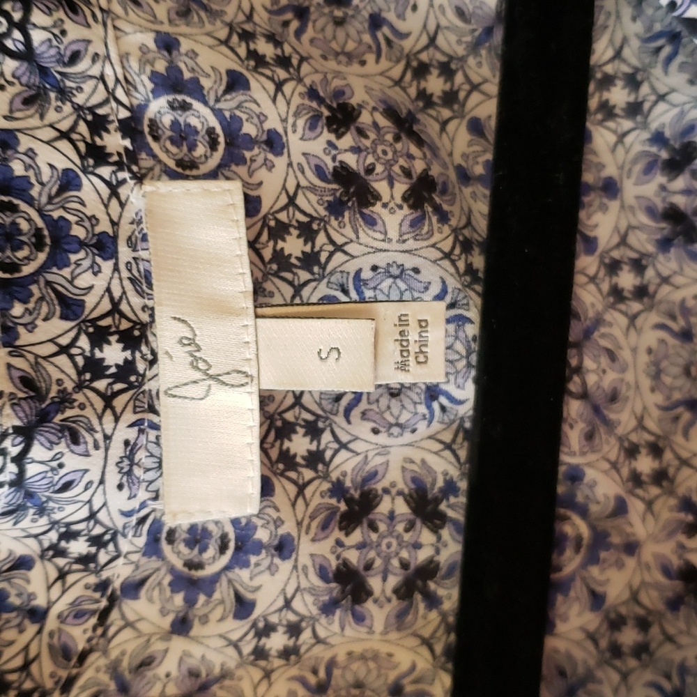 joie silk short cap silk blouse - Picture 2 of 7